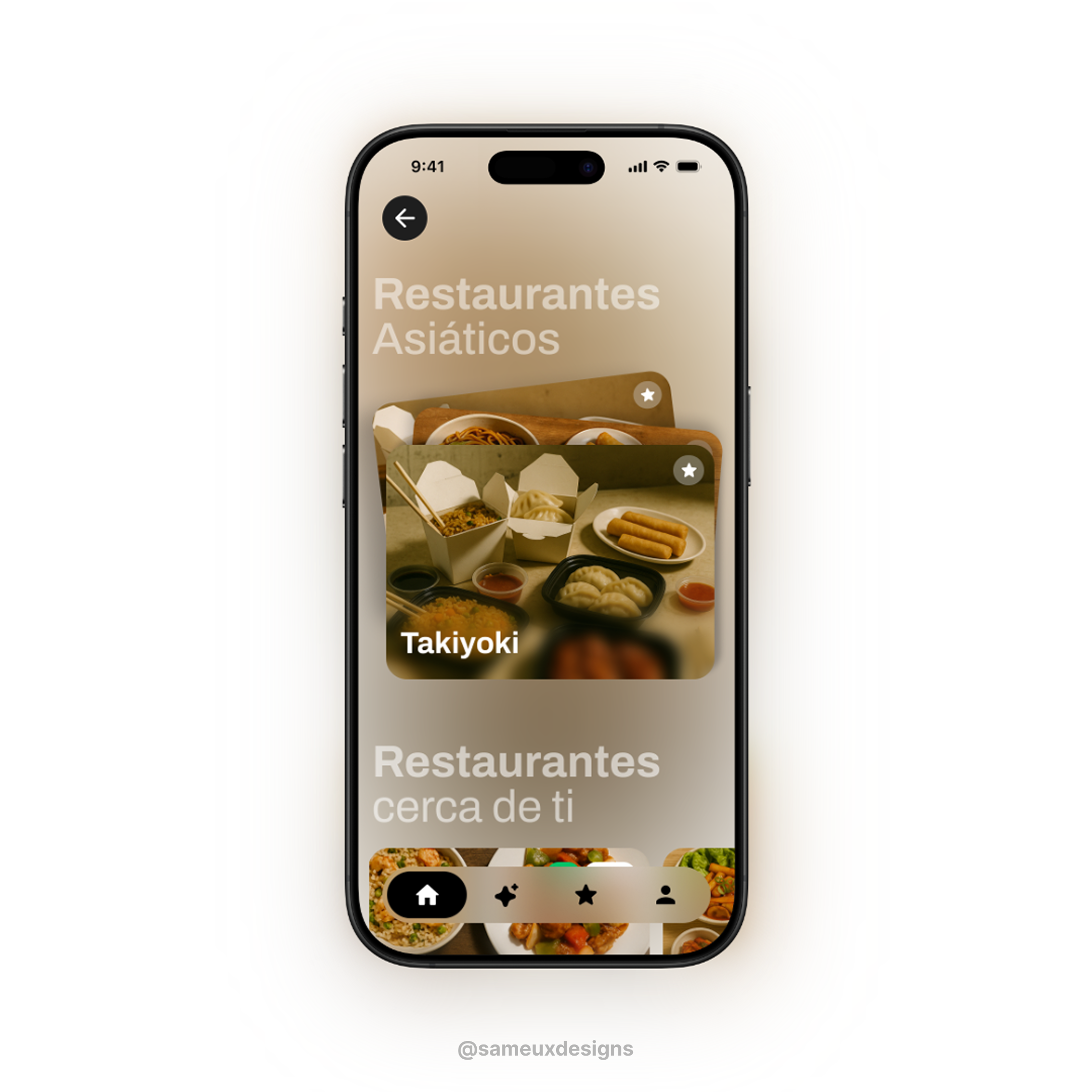 Preview of DishCover mobile application